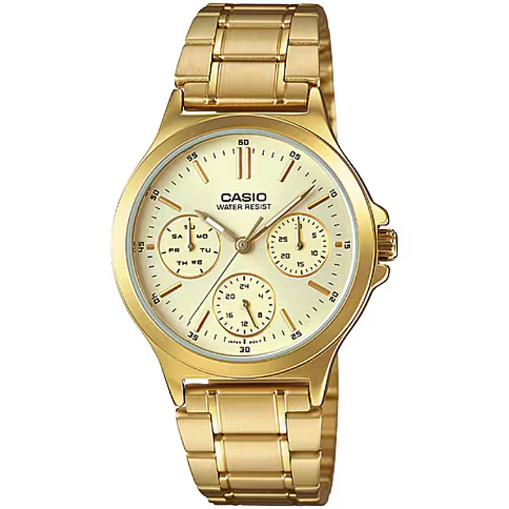 Reloj Casio Mujer Análogo Acero Dorado LTP-V300G-9A 1