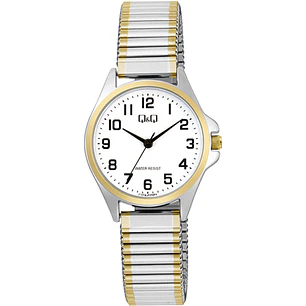 Reloj Q&Q Mujer Análogo Plateado Dorado C37A-025PY