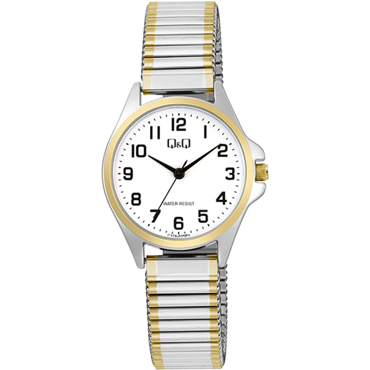 Reloj Q&Q Mujer Análogo Plateado Dorado C37A-025PY 1