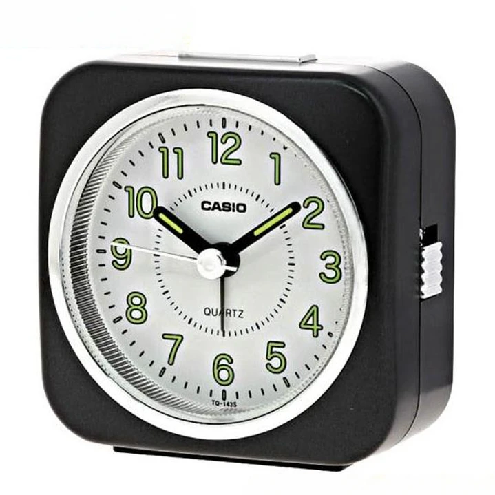  Reloj Despertador Casio Vintage Análogo Negro TQ-143S-1 1