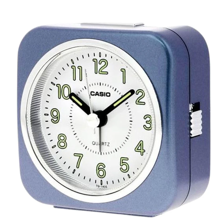  Reloj Despertador Casio Vintage Análogo Azul TQ-143S-2 1