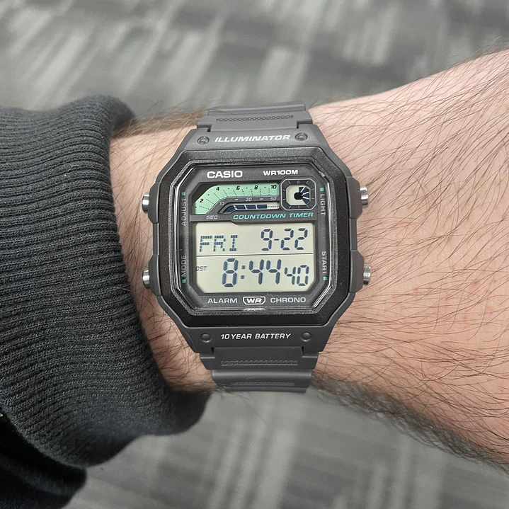 Reloj Casio Vintage Countdown Timer WS-1600H-1AV 2