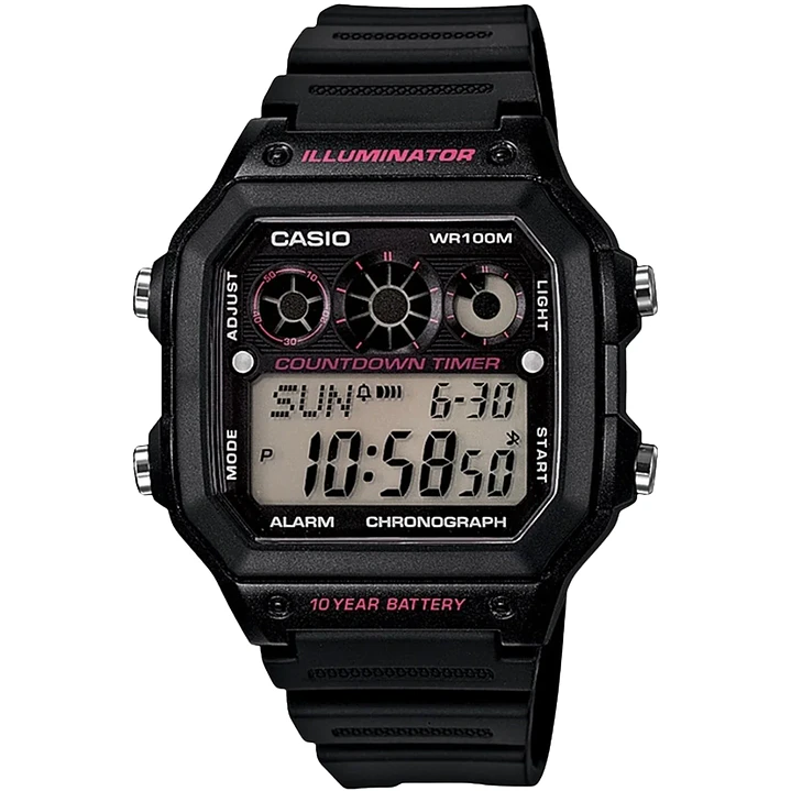 Reloj Casio Sport Hombre Resina Negro AE-1300WH-1A2V 1