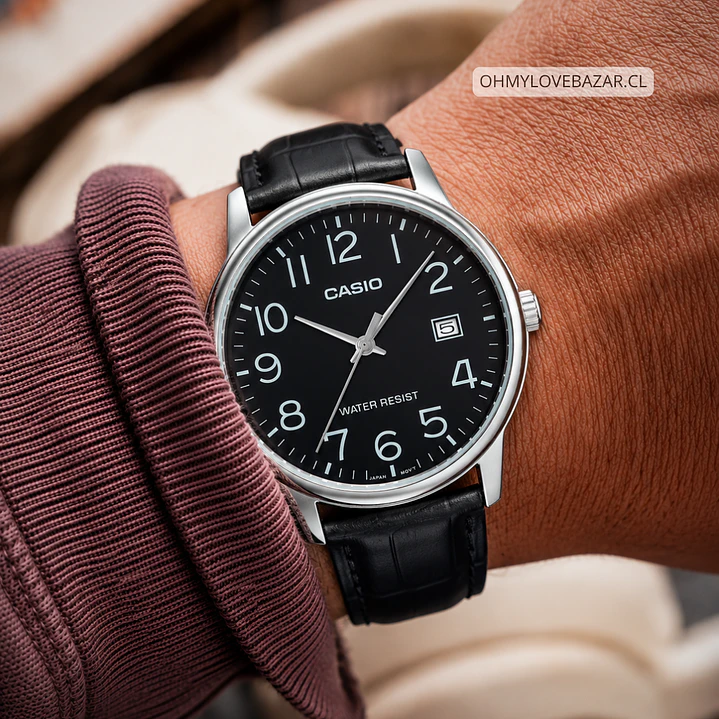 Reloj Casio Análogo Hombre Con Fecha MTP-V002L-1B 1