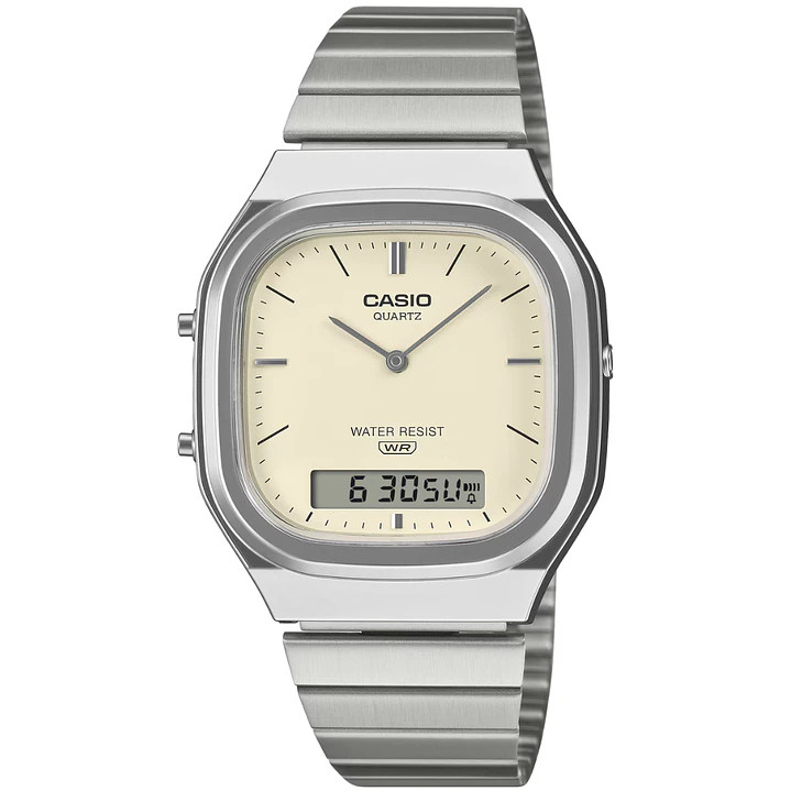 Reloj Casio Vintage Unisex Plateado AQ-240E-7A2 1