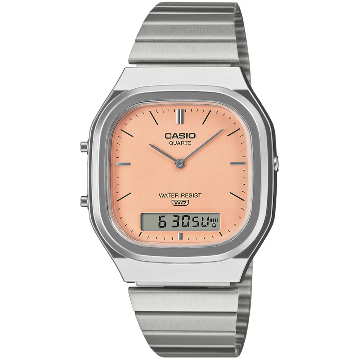 Reloj Casio Vintage Unisex Plateado AQ-240E-4A 1