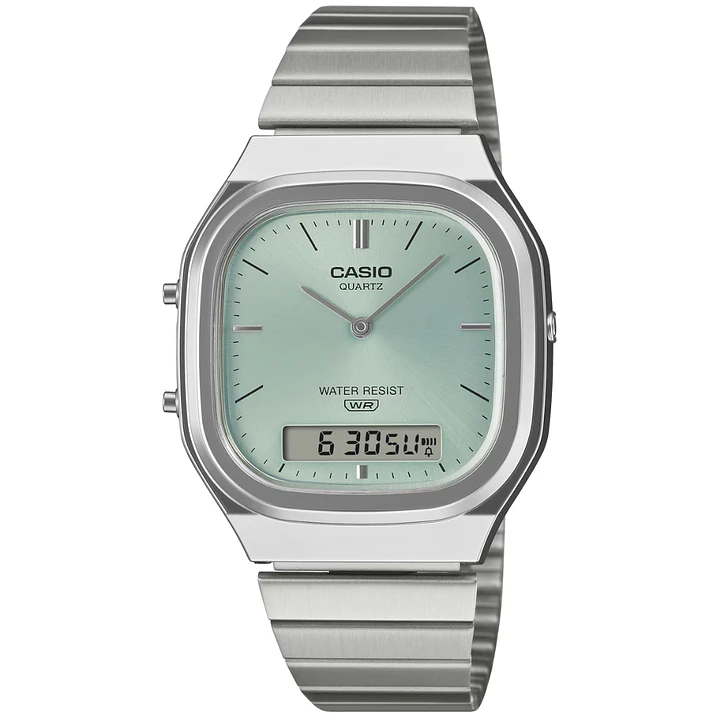 Reloj Casio Vintage Unisex Plateado AQ-240E-2A  1