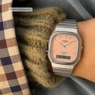 Reloj Casio Vintage Unisex Plateado AQ-240E-4A