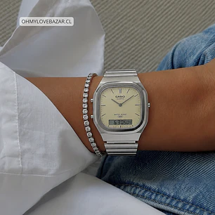 Reloj Casio Vintage Unisex Plateado AQ-240E-7A2