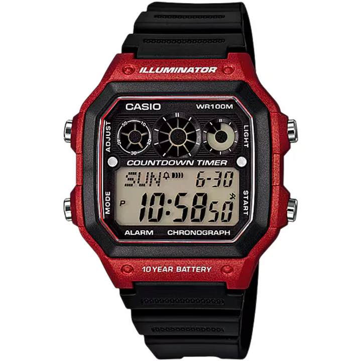 Reloj Casio Vintage Sport Countdown Time AE-1300WH-4AV 1