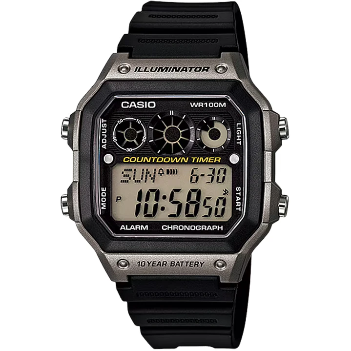 Reloj Casio Vintage Sport Countdown Timer AE-1300WH-8AV 1