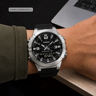 Reloj Casio World Time Caja de Acero Telememo AMW-870-1AV