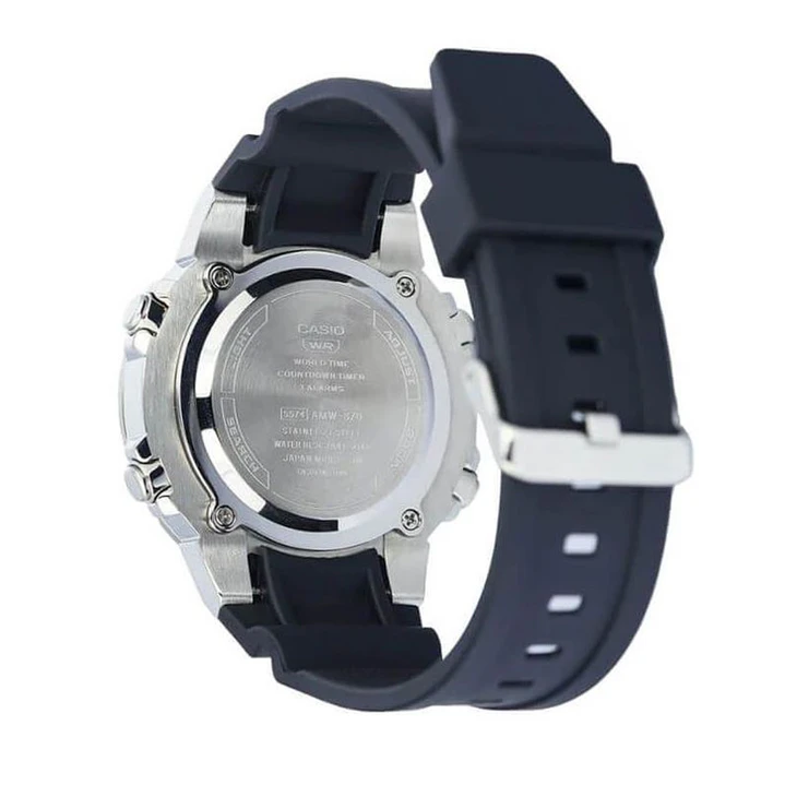 Reloj Casio World Time Caja de Acero Telememo AMW-880-1AV 3