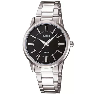 Reloj Casio Mujer Minimalista Plateado LTP-1303D-1A