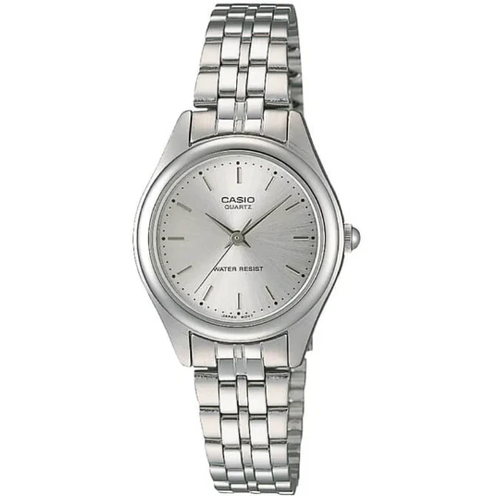 Reloj Casio Vintage Mini Mujer Plateado LTP-1129A-7A 1