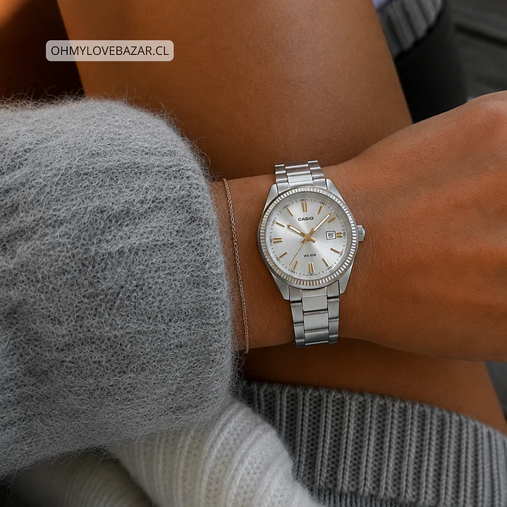 Reloj Casio Vintage Análogo Plateado LTP-1302D-7A2 2