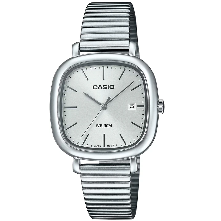 Reloj Casio Vintage Original Acero Plateado LTP-B166D-7AV 1