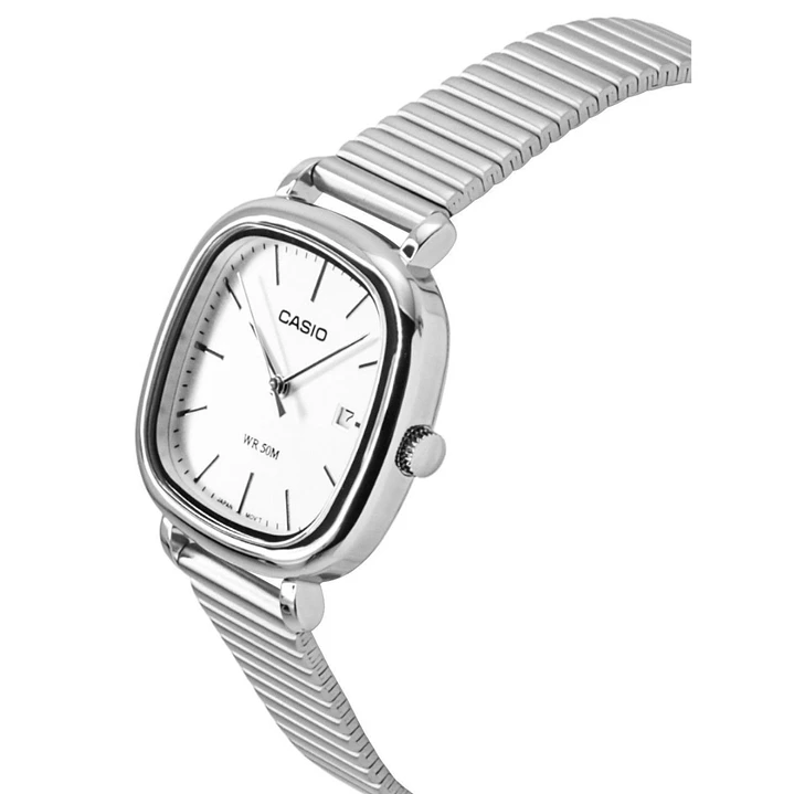 Reloj Casio Vintage Original Acero Plateado LTP-B166D-7AV 3
