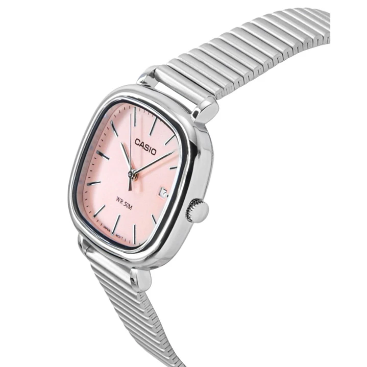 Reloj Casio Vintage Original Acero Plateado Rosado LTP-B166D-4AV 4