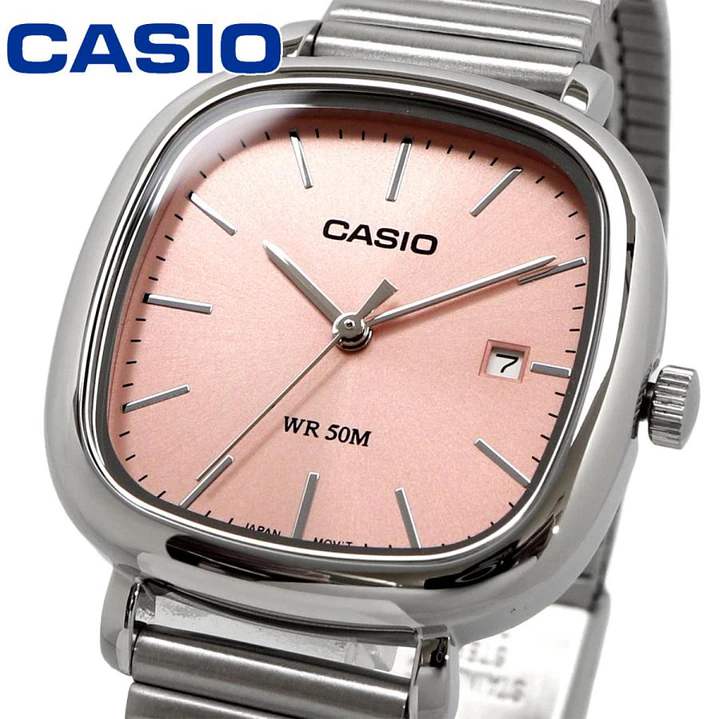 Reloj Casio Vintage Original Acero Plateado Rosado LTP-B166D-4AV 3
