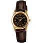 Reloj Casio Mini Dorado Cuero Café LTP-V001GL-1B - Miniatura 1