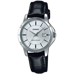 Reloj Casio Mediano Correa Cuero Negro LTP-V004L-7A