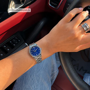 Reloj Casio Análogo Mujer Plateado Azul LTP-V005D-2B2