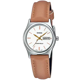 Reloj Casio Mini Vintage Análogo Cuero Café LTP-V006L-7B2