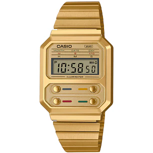 Reloj Casio Vintage Original Dorado A100WEG-9A