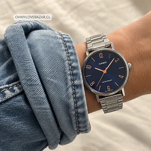Reloj Casio Mujer Análogo Minimalista Plateado LTP-VT01D-2B2