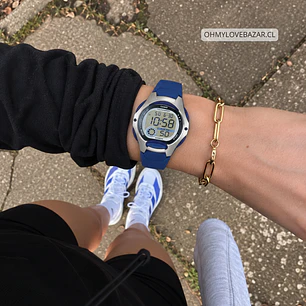 Reloj Casio Sport Digital Mujer Azul LW-200-2A