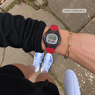 Reloj Casio Sport Digital Mujer Rojo LW-200-4A