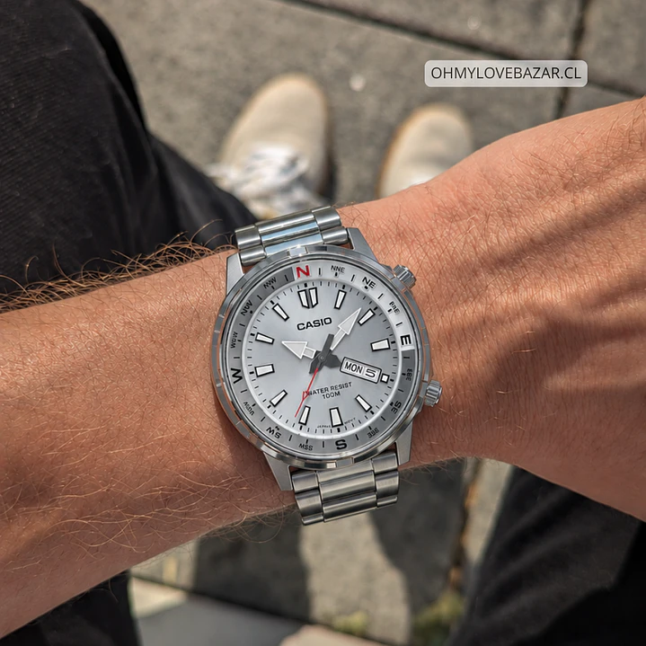 Reloj Casio Análogo Sport Brújula Giratoria MTD-130D-7AV 2