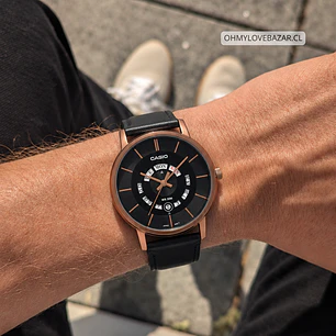 Reloj Casio Hombre con Calendario y Correa Cuero MTP-B135RL-1AV