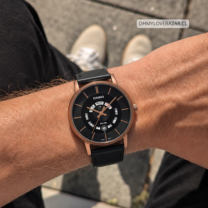 Reloj Casio Hombre con Calendario y Correa Cuero MTP-B135RL-1AV 2