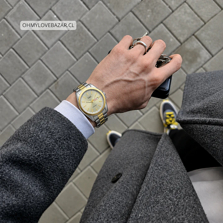 Reloj Q&Q Hombre Análogo Bicolor A05A-001PY  2