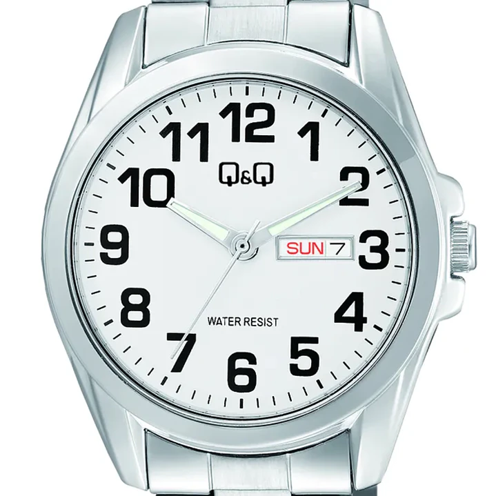 Reloj Q&Q Hombre Análogo Plateado A05A-002PY  3