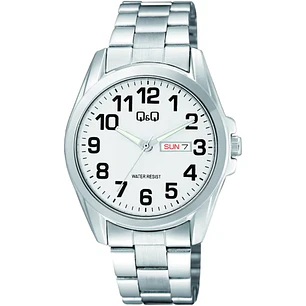 Reloj Q&Q Hombre Análogo Plateado A05A-002PY 