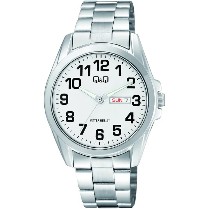 Reloj Q&Q Hombre Análogo Plateado A05A-002PY  1