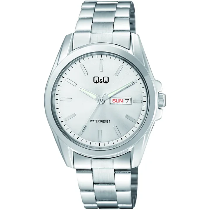 Reloj Q&Q Hombre Análogo Plateado A05A-003PY   1