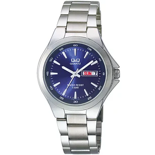 Reloj Q&Q Hombre Análogo Plateado Azul A164J212Y