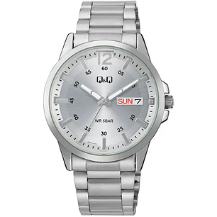 Reloj Q&Q Hombre Análogo Plateado A36A-001PY