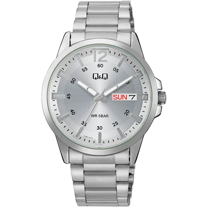 Reloj Q&Q Hombre Análogo Plateado A36A-001PY 1