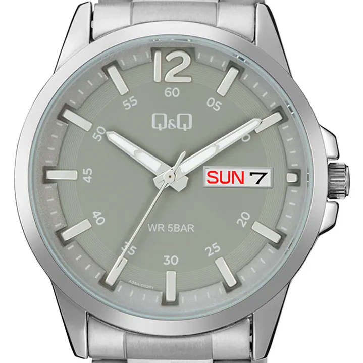 Reloj Q&Q Hombre Análogo Plateado A36A-002PY 3