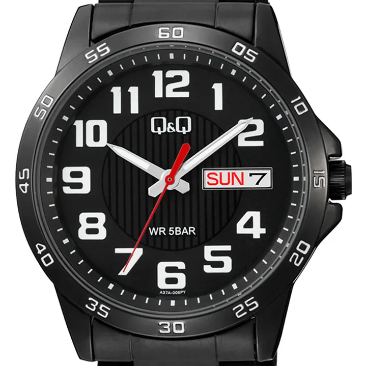 Reloj Q&Q Hombre Análogo Negro A37A-006PY  3