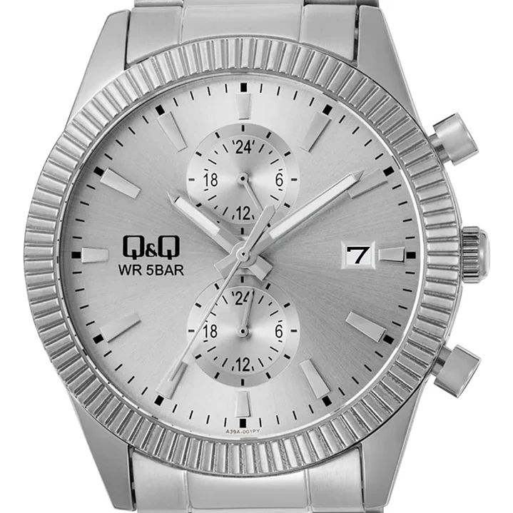 Reloj Q&Q Hombre Análogo Plateado A39A-001PY 3