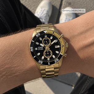 Reloj Q&Q Hombre Análogo Dorado A42A-003PY