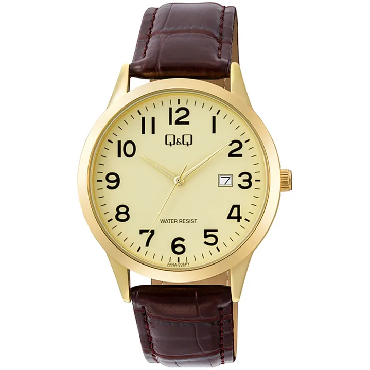 Reloj Q&Q Hombre Análogo Correa Cuero A44A-006PY 1