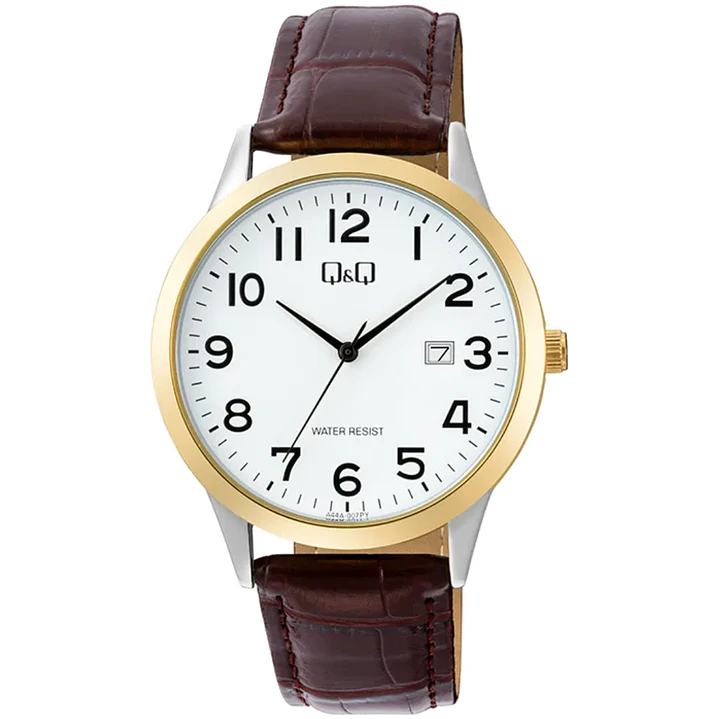 Reloj Q&Q Hombre Análogo Correa Cuero A44A-007PY 1