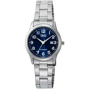 Reloj Q&Q Mini Mujer Análogo Plateado Azul A45A-002PY